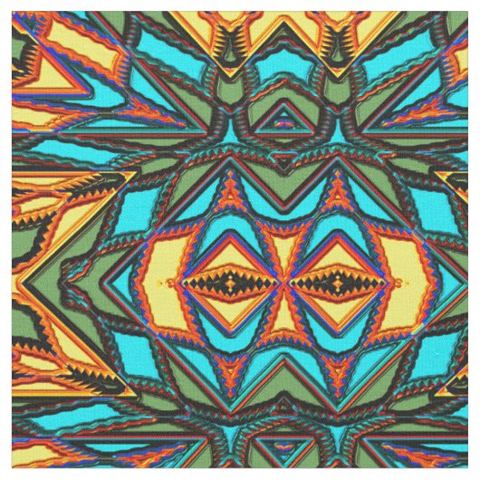Moderne Native American 7 Custom Fabric Stof (Close Up)