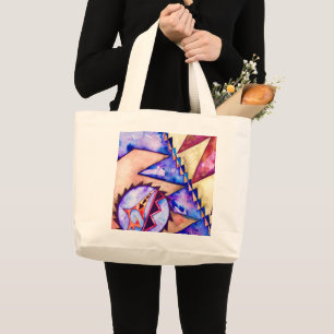 Moderne Native American Basket Design Canvas tas