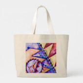 Moderne Native American Basket Design Canvas tas (Achterkant)