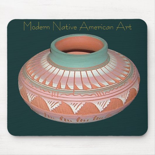 Moderne Native American Pottery Mousepad Muismat (Voorkant)