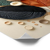 Moderne Natuur Abstracte kunst van een herfstblade Poster (Hoek)