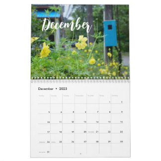 Moderne natuur bloemen / aangepaste fotokalender kalender