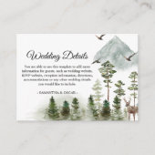 Moderne Natuur groen bos | Waterverf bomen Informatiekaartje (Voorkant)