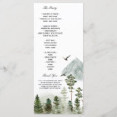 Moderne Natuur groen bos | Waterverf bomen Menu (Achterkant)