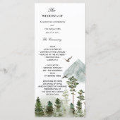 Moderne Natuur groen bos | Waterverf bomen Menu (Voorkant)