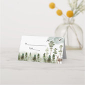 Moderne Natuur groen bos | Waterverf bomen Plaatskaartje (Voorkant)