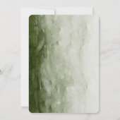 Moderne Natuur groen bos | Waterverf bomen Save The Date (Achterkant)