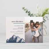 Moderne Natuur in het Rustic-gebergte in openlucht Save The Date (Staand voorkant)
