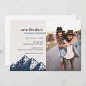 Moderne Natuur in het Rustic-gebergte in openlucht Save The Date (Voorkant / Achterkant)