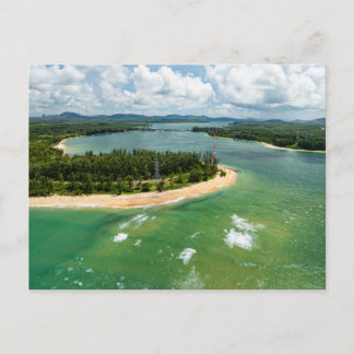 Moderne Natuur Strand Landschap Ansichtkaart Feestdagenkaart