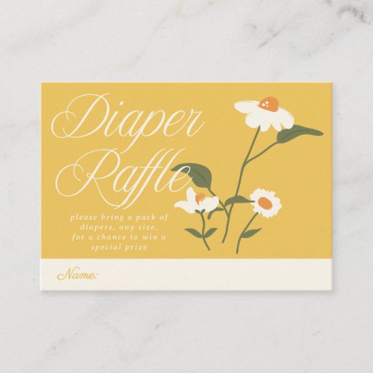 Moderne Natuur thema Wildflower Baby in Bloom Informatiekaartje (Voorkant)