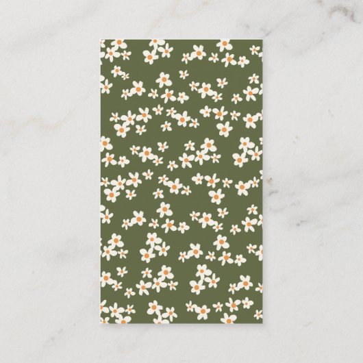 Moderne Natuur thema Wildflower Baby in Bloom Informatiekaartje (Achterkant)