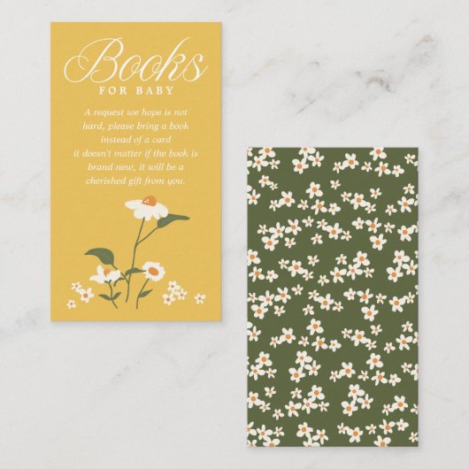 Moderne Natuur thema Wildflower Baby in Bloom Informatiekaartje (Voorkant / Achterkant)