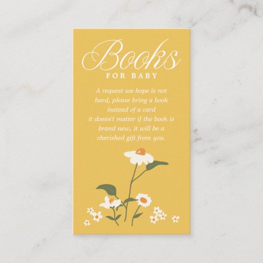 Moderne Natuur thema Wildflower Baby in Bloom Informatiekaartje (Voorkant)