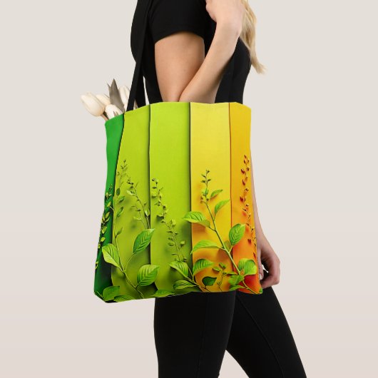 Moderne Natuur van kleurblok Tote Bag (Dichtbij)
