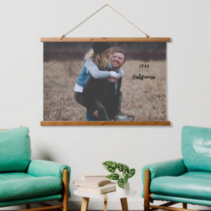 Moderne natuur voor aangepaste foto- en tekstkeepo hangend wandkleed