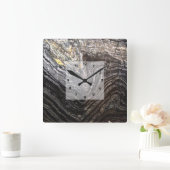 Moderne natuurlijke blik vierkante klok (Huis)