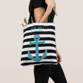 Moderne Nautical Anchor Canvas tas (Dichtbij)