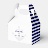 Moderne Nautical Anchor Wedding Bedankdoosjes (Achterkant)