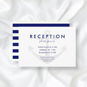 Moderne Nautical Anchor Wedding Reception Enclosur Informatiekaartje