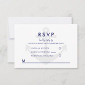 Moderne Nautical Anchor Wedding RSVP (Voorkant)