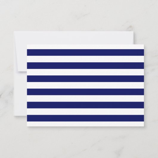 Moderne Nautical Anchor Wedding RSVP (Achterkant)