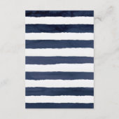 Moderne Nautical Floral Wedding Travel Details Informatiekaartje (Achterkant)