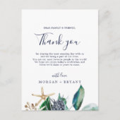 Moderne Nautical Greenery Dank u Kaart (Voorkant)