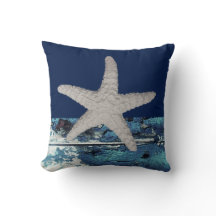 Moderne Nautical Navy Blue Beach Starfish
