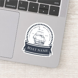 Moderne Nautical Personalized Boat Sticker