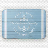 Moderne Nautical Quote Aangepaste familienaam Drif Badmat