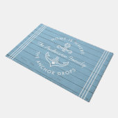 Moderne Nautical Quote Aangepaste familienaam Drif Deurmat (Schuin)