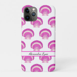 Moderne Nautical Seashell Roze Shell Beach Case-Mate iPhone Case