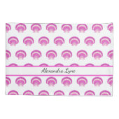 Moderne Nautical Seashell Roze Shell Beach Patroon Kussensloop (Achterkant)