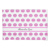 Moderne Nautical Seashell Roze Shell Beach Patroon Kussensloop (Voorkant)
