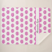 Moderne Nautical Seashell Roze Shell Beach Patroon Sherpa Deken (Voorkant (horizontaal))