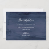 Moderne Nautical Starfish Bridesmaid proposal Kaar Kaart (Achterkant)