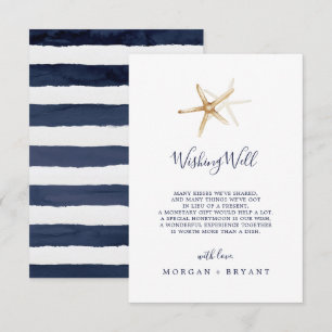Moderne Nautical Starfish Wedding Well Kaart