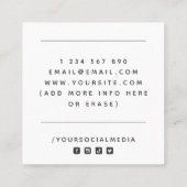 Moderne Nautical Szwaarfish Sun Illustratie Vist Vierkante Visitekaartje (Achterkant)