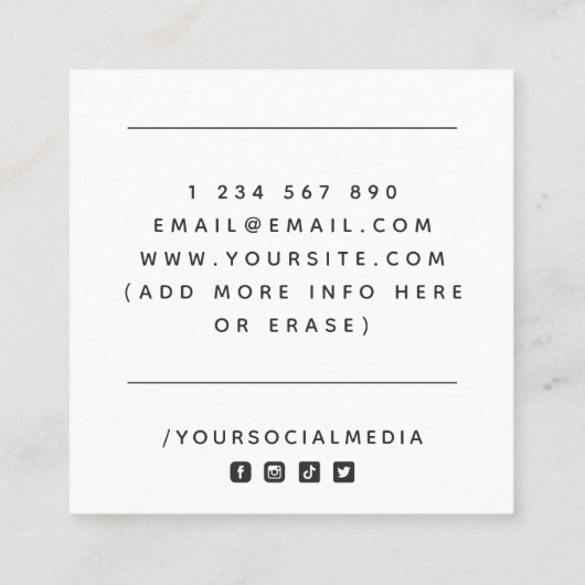 Moderne Nautical Szwaarfish Sun Illustratie Vist Vierkante Visitekaartje (Achterkant)