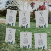 Moderne Nautical Table Number Seating Chart Kaarte