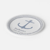 Moderne Nautical Thormed Baby shower Papieren Bordje (Gekanteld)