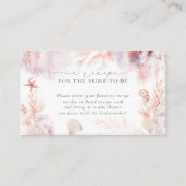 Moderne Nautical Vrijgezellenfeest Recipe Request Informatiekaartje (Voorkant)