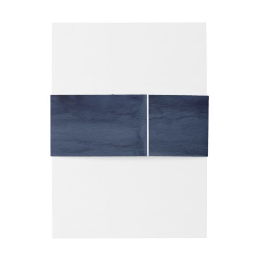 Moderne Nautical Waterverf Wedding Uitnodigingen Wikkel (Achterkant Voorbeeld)