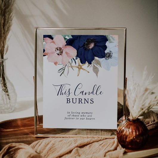 Moderne Nautilus Kaars Brandend Trouw Herdenking B Poster