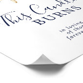 Moderne Nautilus Kaars Brandt Trouw Herdenkingsbor Poster (Hoek)