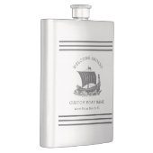 Moderne nautische aangepaste bootnaam en Logo Flacon (Rechts)