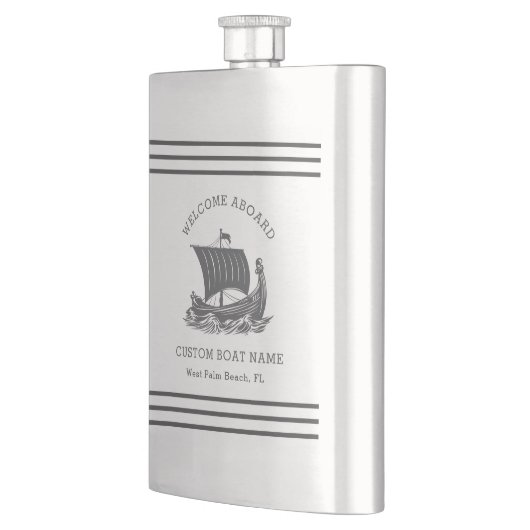 Moderne nautische aangepaste bootnaam en Logo Flacon (Links)