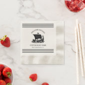 Moderne nautische aangepaste bootnaam en Logo Servet (Insitu)