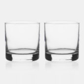 Moderne nautische aangepaste bootnaam en Logo Whisky Glas (Links)